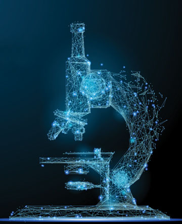 Image of Microscope in Wireframe